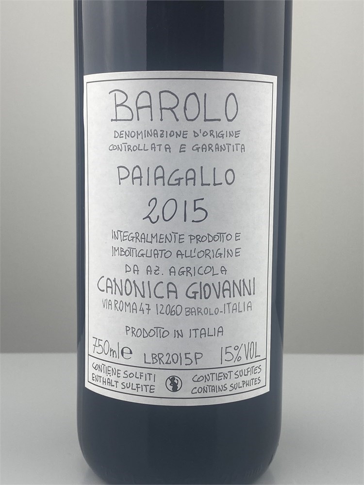 Giovanni Canonica Barolo Paiagallo 2015