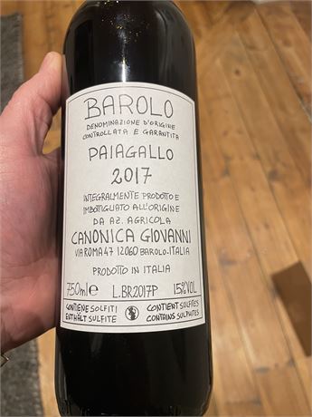 Giovanni Canonica Barolo Paiagallo 2017